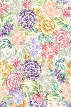 花卉印花华亿平台图片