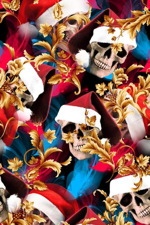 骷髅印花华亿平台图片