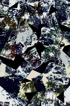 热带风情印花华亿平台图片