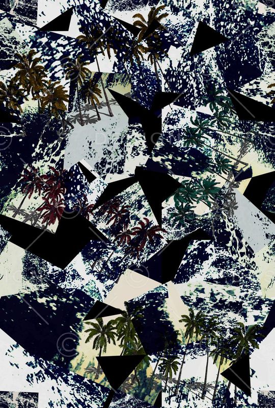 热带风情印花华亿平台图片