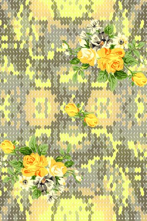 黄色印花华亿平台图片