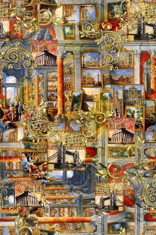 欧式印花华亿平台图片