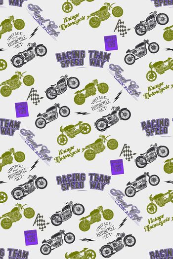 387874-休闲风风俗印花潮流摩托车英文字母男