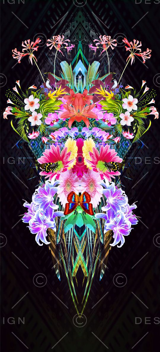 蝴蝶印花华亿平台图片