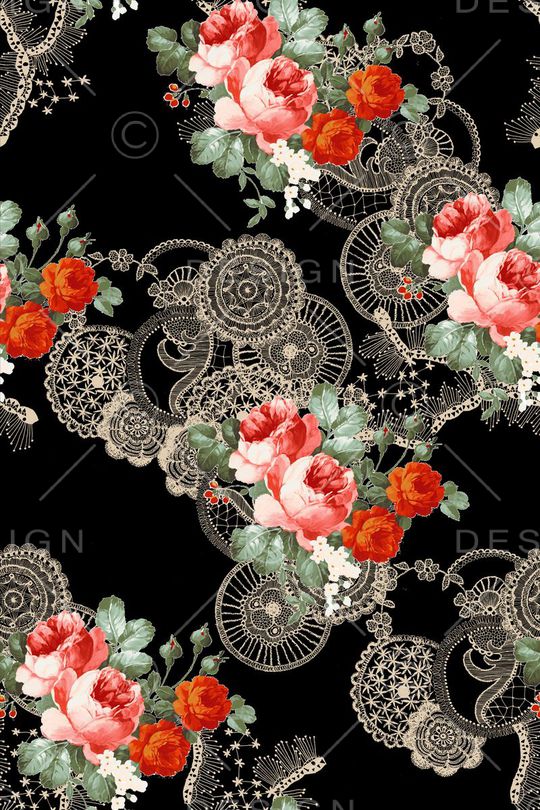 花卉印花华亿平台图片