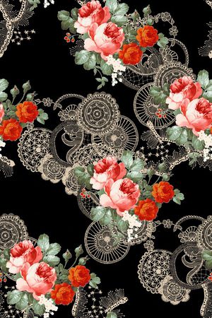 花卉印花华亿平台图片