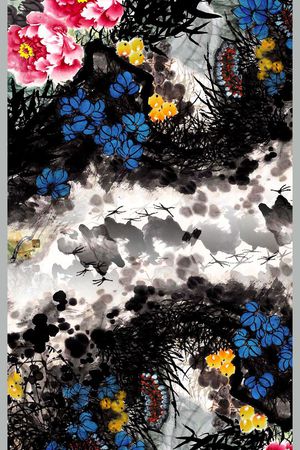 中国风印花华亿平台图片