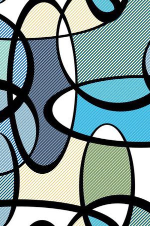 不规则几何印花华亿平台图片