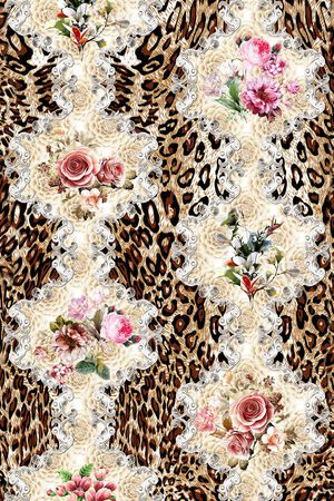 欧式豹纹印花华亿平台图片