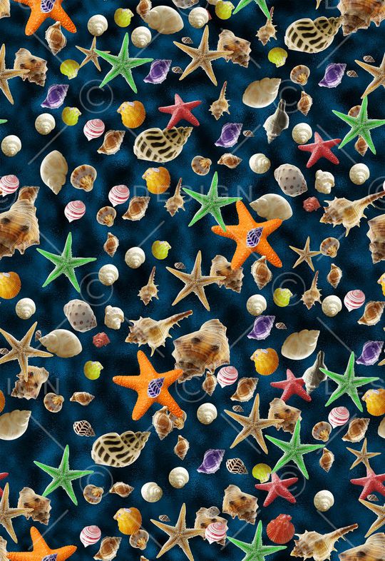 多彩贝壳印花华亿平台图片