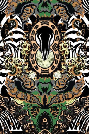 豹纹印花华亿平台图片