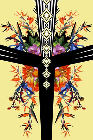 写实花卉印花华亿平台图片