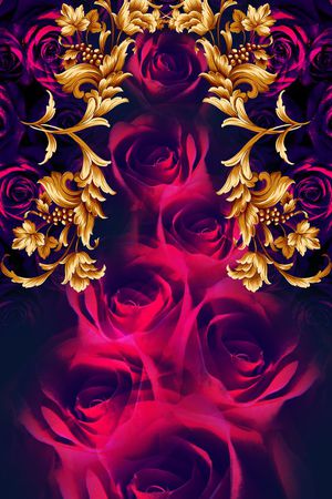 玫瑰印花华亿平台图片