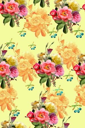 花卉印花华亿平台图片