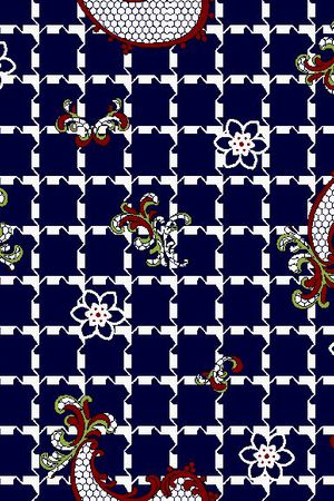 时尚方格印花华亿平台图片