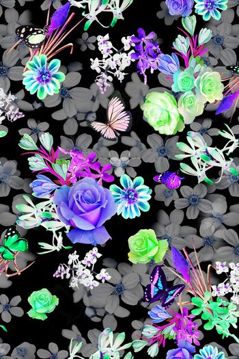 388559-多彩蝴蝶花卉组合