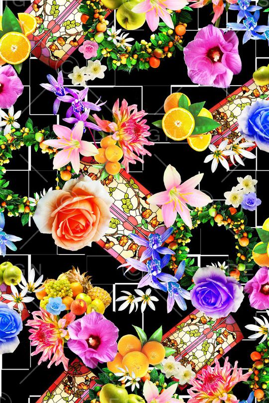 花卉印花华亿平台图片