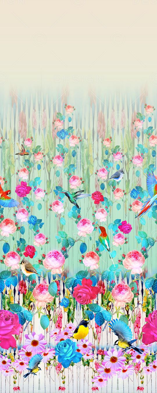 花卉印花华亿平台图片