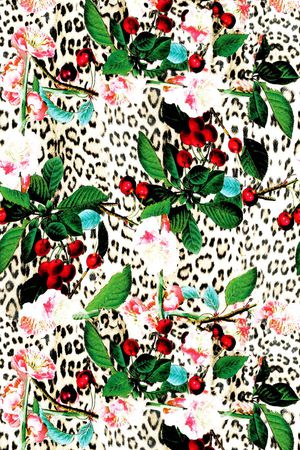 豹纹印花华亿平台图片