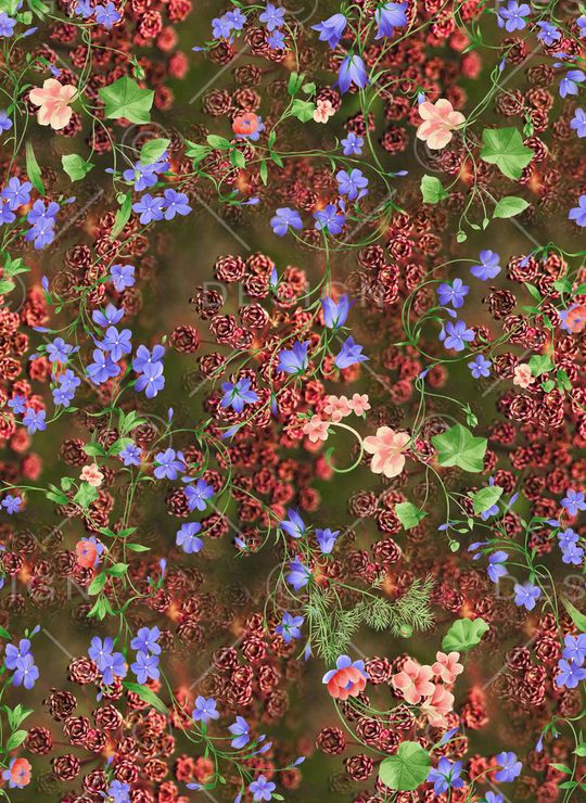 花卉印花华亿平台图片