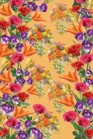 花卉印花华亿平台图片