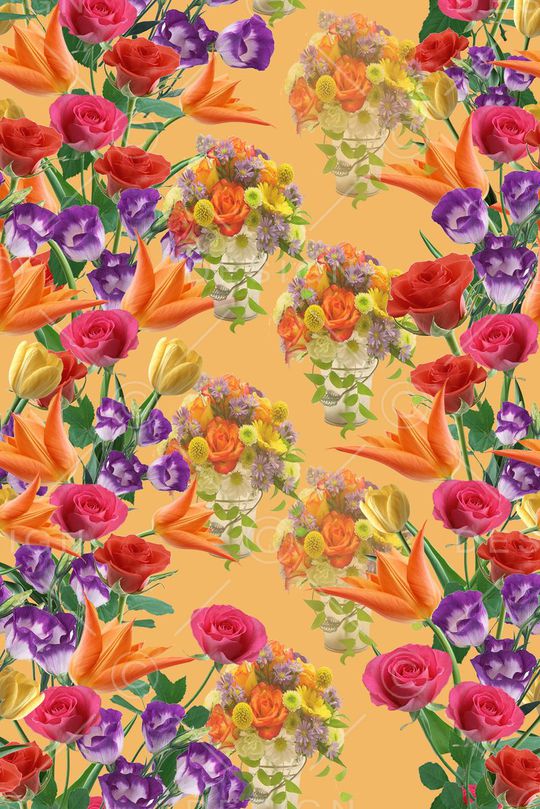 花卉印花华亿平台图片