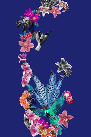 写实花卉印花华亿平台图片