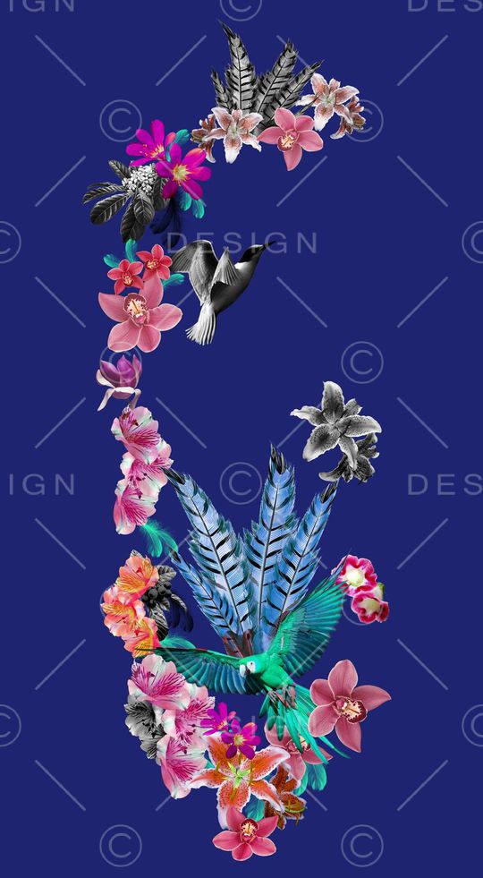 写实花卉印花华亿平台图片