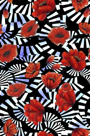 花卉印花华亿平台图片