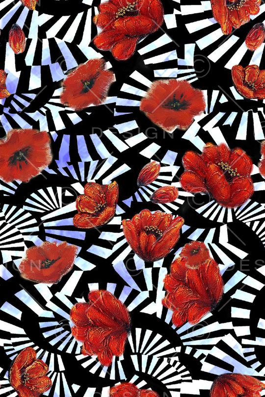 花卉印花华亿平台图片