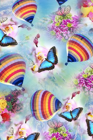 清爽小清新印花华亿平台图片