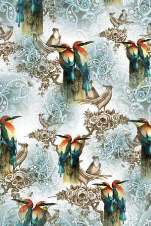 佩斯利印花华亿平台图片