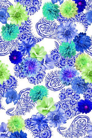 花卉印花华亿平台图片