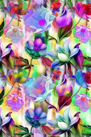 抽象花印花华亿平台图片