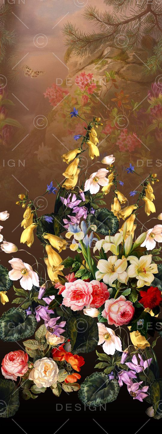 花卉印花华亿平台图片