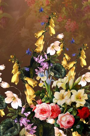 花卉印花华亿平台图片