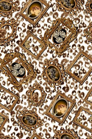 欧式相框印花华亿平台图片