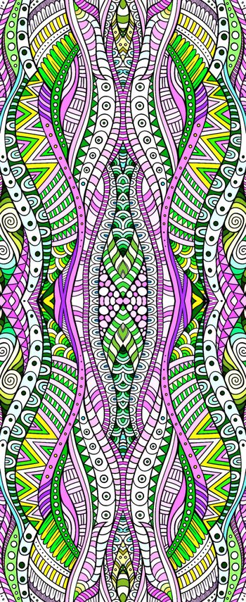 389301-民族几何图形线条组合女装印花