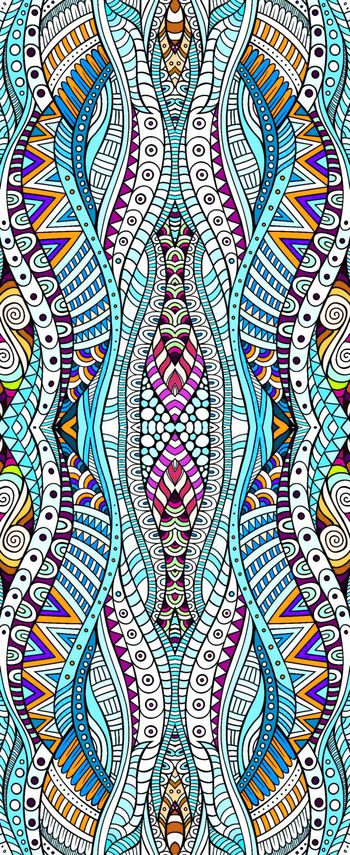 389303-民族几何图形线条组合女装印花