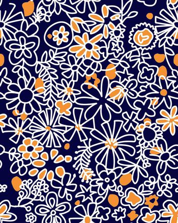 389391-手绘线条小花潮流时尚男装华亿平台