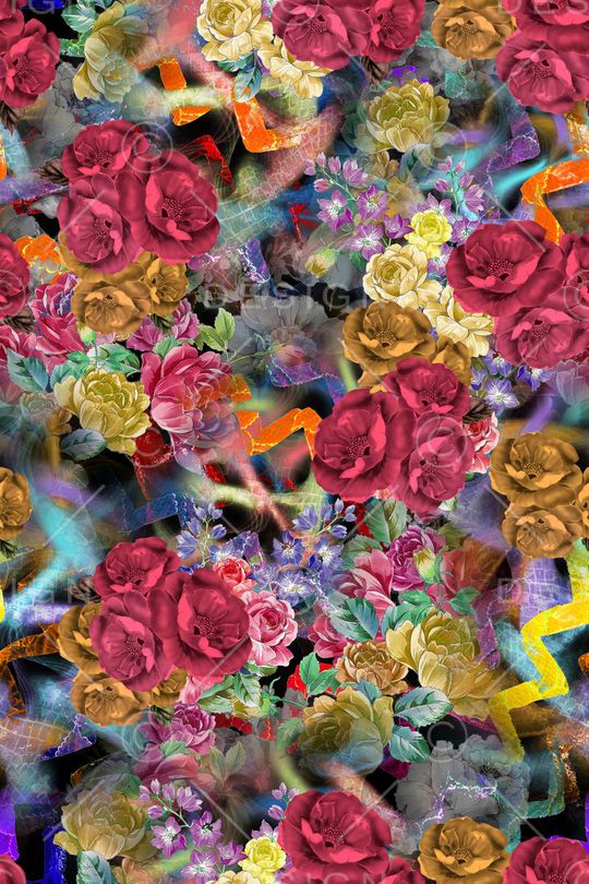 抽象印花华亿平台图片