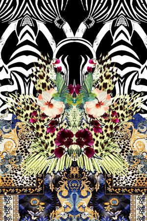 豹纹印花华亿平台图片