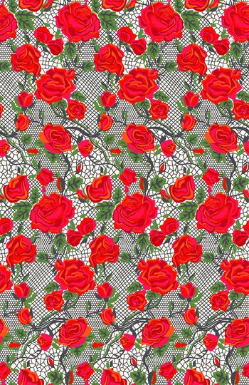 389585-满版玫瑰花蕾丝设计