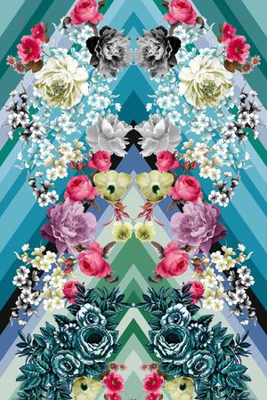 几何条纹印花华亿平台图片