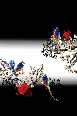 花卉印花华亿平台图片