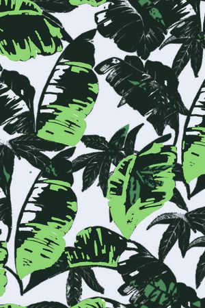 树叶印花华亿平台图片