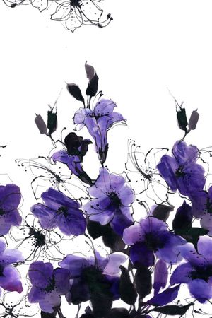 水墨印花华亿平台图片