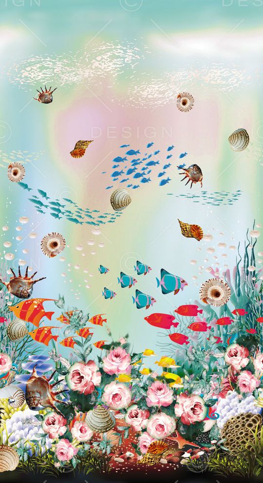 海洋世界印花华亿平台图片