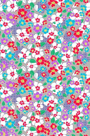 复古花卉印花华亿平台图片