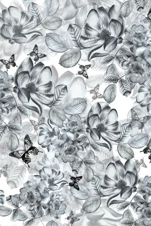 黑白印花华亿平台图片